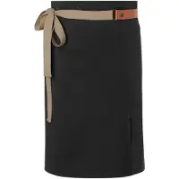 Karlowsky Green-Generation Lederen taille schort (Zwart)