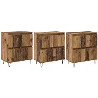 vidaXL Dressoirs, 3 stuks, gerecycled hout