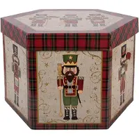 Clayre & Eef Kerstbal Set van 14 Overig 8x8x8 cm Beige Kunststof Kerstballen