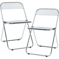 En.casa Klapstoel set van 2 Pornainen 74x46x47 cm transparant []