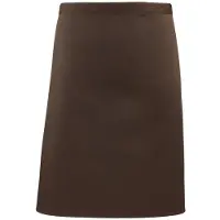 Premier Unisex Volwassenencollectie Halflang Taille Schort (Bruin)