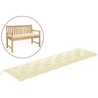 vidaXL Tuinbankkussen 200x50x7 cm oxford stof crèmekleurig