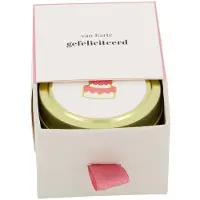 Zusss Geurkaars In Schuifdoosje Gefeliciteerd Taart Wit / Roze