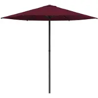 vidaXL Tuinparasol 230 x 230 cm Polyester Rechthoekig Bordeaux Rood