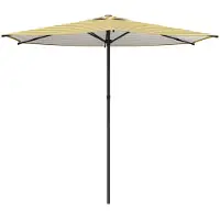 vidaXL Tuinparasol 270 x 270 cm Polyester Rechthoekig Geel en Wit