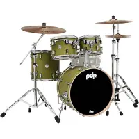 PDP SHELL SET CONCEPT MAPLE FINISH PLY CM4 KIT 20" SATIN OLIVE PDCM20FNSO