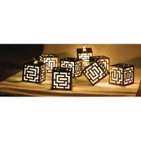HQ Lichtslinger | Vierkant (10 LEDs, Batterijen, Houtkleur)