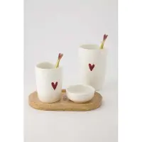 Zusss Mok Hartje Wit / Rood 290 ml