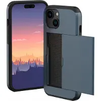 IMoshion Backcover met pasjeshouder voor de Apple iPhone 15 - Donkerblauw