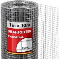 Floordirekt Volieredraad – verzinkt, gaashek, 100 cm x 10 m, 11,2 kg