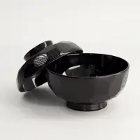 Tokyo Design Studio - Kom met Deksel - Zwart - 300 ml - 12 x 9,5 cm - Lacquerware