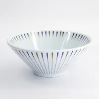 Tokyo Design Studio - Tokusa Ramen Kom - Blauw/Wit - 1200 ml - 19,3 x 19,3 x 9 cm - Melamine