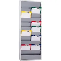 Eichner Werkorder planbord METAAL met 2 rijen en 10 sleuven - 3 kleuren - Grijs (RAL7045)