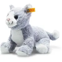 Steiff Soft Cuddly Friends Kat Cassie ijsblauw/wit, 26 cm