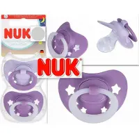 Nuk First Choice Fopspeen – Siliconen – Set fopspenen Day & Night - Paars - 2 stuks 6-18m