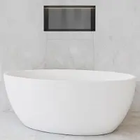 Hotbath &More Inbouwnis - 30 x 60 x 10 cm - Frameless - met LED-verlichting - Geborsteld Zwart PVD