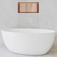 Hotbath &More Inbouwnis - 30 x 60 x 10 cm - Frameless - met LED-verlichting - Geborsteld Koper PVD