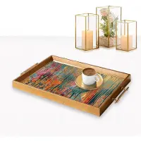 Asir - Dienblad - Veelkleurig - 100% GLAS - 53 x 4 x 32 cm