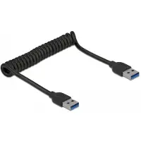 DeLOCK USB 3.0 Coiled Cable Type-A male to Type-A male