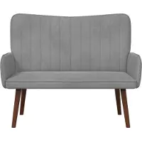 vidaXL 2-Zits Sofa Lichtgrijs 115 x 61 x 87 cm fluweel