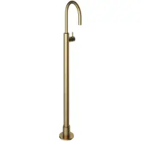 Hotbath Cobber - Wastafelmengkraan - zonder Waste - Laag - Geborsteld Messing PVD - Staande Kraan - Messing - V01