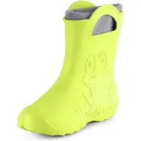 Ladeheid LA-CA-FrogWoWinter Dames Regenlaarzen - Rubber - met Binnenschoen - EVA - Wasbare Binnenschoen - Limoen - 40/41