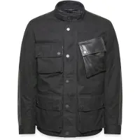 Belstaff Trackmaster Zwarte Waterdichte Gewaxte Jas Maat M