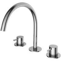 Hotbath Cobber - Wastafelmengkraan - zonder Waste - Laag - Chroom - Opbouw - Chroom - V08