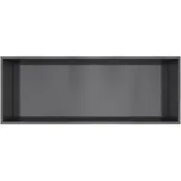Hotbath &More Inbouwnis - 30 x 80 x 10 cm - Geborsteld Zwart PVD