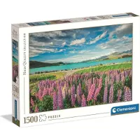 Clementoni - Puzzel - 1500 Stukjes - Lupines aan Lake Tekapo - Puzzel Voor Volwassenen - High Quality Collection