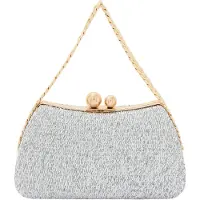 Faina Clutch 'Minaudière' zilver