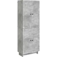 vidaXL Kast Set 2 st Betongrijs Bewerkt hout