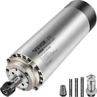 Vevor CNC-spindelmotorkit, luchtgekoeld, 0,8 kW, 24.000 tpm, ER11-spantang, 0,005 mm slag, voor graveermachines (hout, steen, metaal, zilver)
