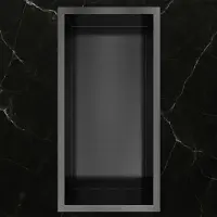 Hotbath &More Inbouwnis - 30 x 15 x 10 cm - Geborsteld Zwart PVD