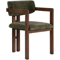 Skye Decor - Stoel - Groen, Donkere Walnoot - Frame: 100% beukenhout - 85 x 58 x 58 cm
