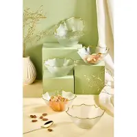 Asir - Kommenset (6 stuks) - Transparant - 100% GLAS - 17,5 x 17,5 x 15,5 cm