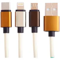 Ginza.se Squishmallows - Cam - 3-in-1 oplaadkabel - 1,2m - USB-C - Lightning - Mini-USB