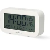 Nedis Digitale Tafelklok | LCD | Achtergrondverlichting | Snoozefunctie | Datumweergave | Timer | Wit