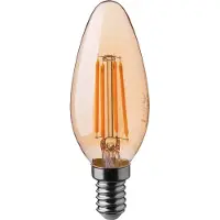 V-TAC VT-1955-N E14 LED Lampen - Amber - Kaars - IP20 - 4W - 350 Lumen - 2200K