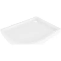 Mexen Flow+ asymmetrische kwartrond douchebak Rechts 100 x 90 , wit glanzend - 46Q109010RH