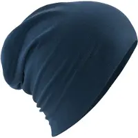 Beechfield Hemsedal Katoenen Slouch Beanie voor Volwassenen (Franse marine)