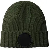 Beechfield Fashion cirkelvormige patch muts (Olijfgroen/zwart)