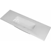 Ink Reflekt Wastafel Polystone Midden Zonder Kraangat - 1200x400x15 mm - Glans Wit