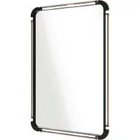 Happyment Wandspiegel Barnwood - Grote Vintage Spiegel 90 cm - Houten Frame met Metalen Pijpdetail - Decoratieve Boerderij Stijl - Voor Woonkamer & Hal
