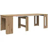 vidaXL Eettafel 240 x 85 x 75 cm Bewerkt hout Artisanaal eiken