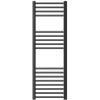 LuxeBath ECD Germany Badkamerradiator Sahara - 400 x 1200 mm - antraciet - recht met zijaansluiting - handdoekendroger radiator