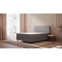 Emma Original Boxspring 140x200 cm Donkergrijs – Inclusief Hoofdbord & Hybrid Matras