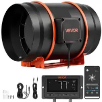 Vevor 203mm Verstelbare Inline Kanaalventilator