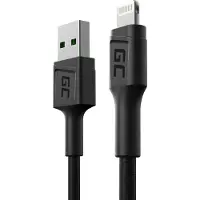 Green Cell KABGC24 Lightning-kabel, 0,3 meter, zwart