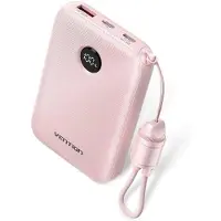 Vention Powerbank 10000mAh 2 x USB-C 1x USB-A with display 22.5W pink